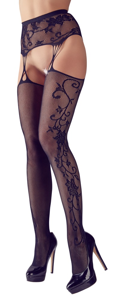Straps-Strumpfhose aus elastischem Netz Dessous online kaufen