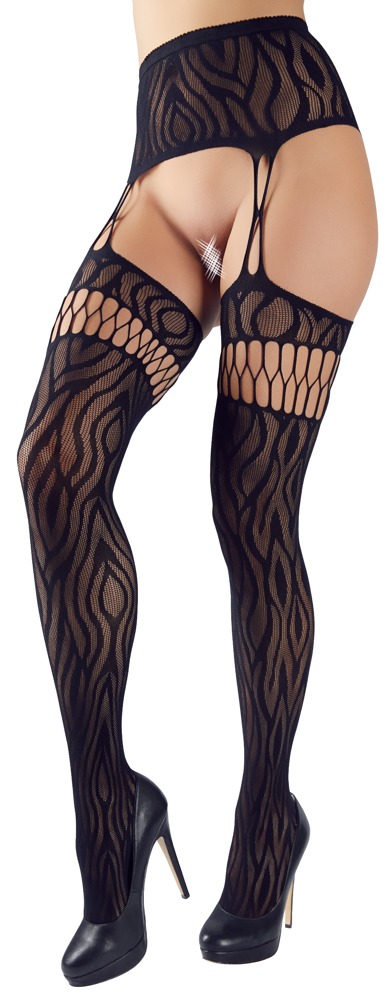 Straps-Strumpfhose in Strapsgurt-Optik, Zehenpartie verstärkt Dessous online kaufen
