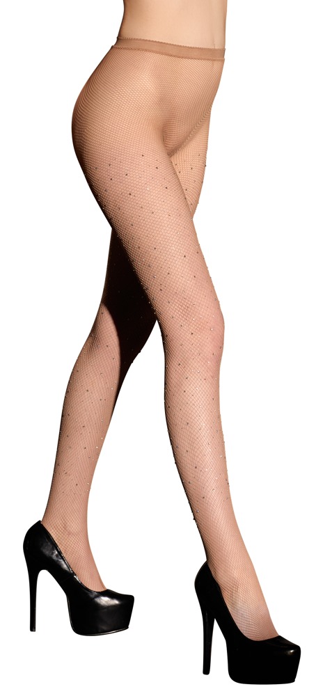 Strumpfhose aus Netzmaterial mit Glitzersteinen Dessous online kaufen