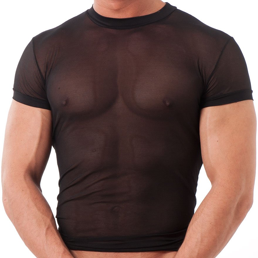 Transparentes T-Shirt aus Mesh Dessous online kaufen Transparentes T-Shirt aus Mesh Dessous online kaufen