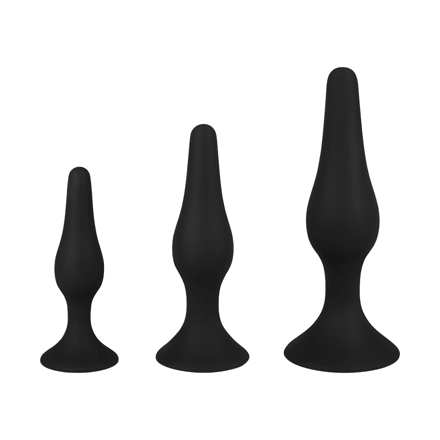 Tropfenförmige Analplugs aus Silikon, 3 Größen Sex-Spielzeuge online kaufen