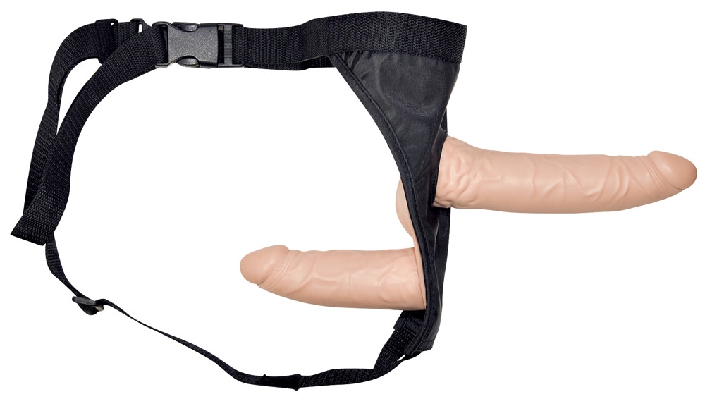Umschnall-Doppeldildo „double StrapOn“, 19 cm, 13 cm, mit verstellbarem String Dessous online kaufen Umschnall-Doppeldildo „double StrapOn“, 19 cm, 13 cm, mit verstellbarem String Dessous online kaufen