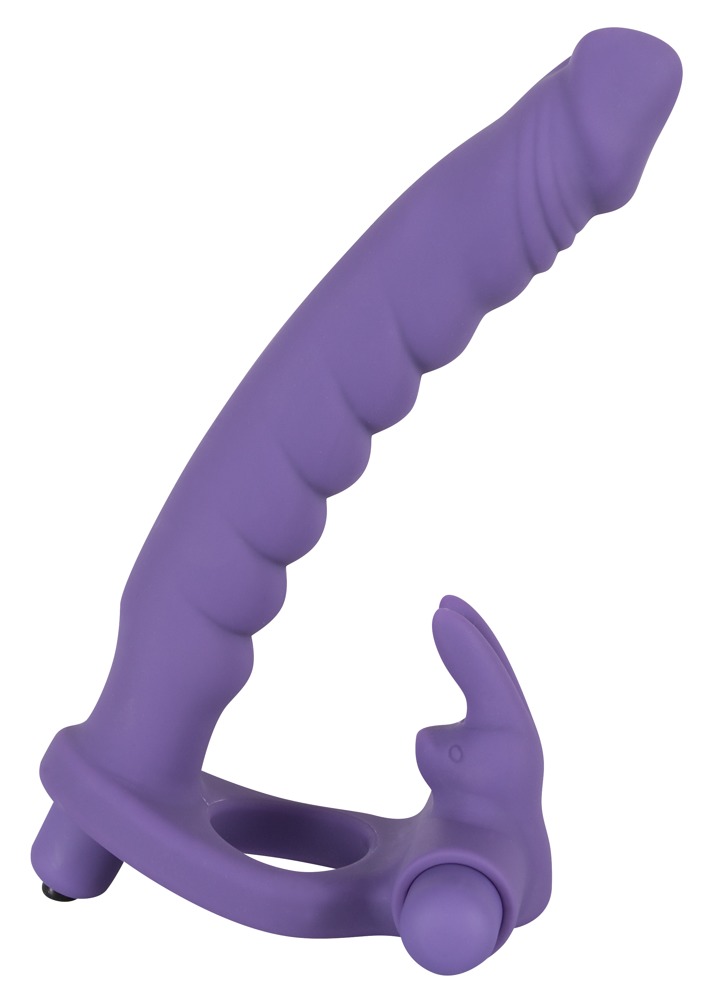 Umschnalldildo mit Vibro-Penisring „Double Delight“, 17 cm Sex-Spielzeuge online kaufen