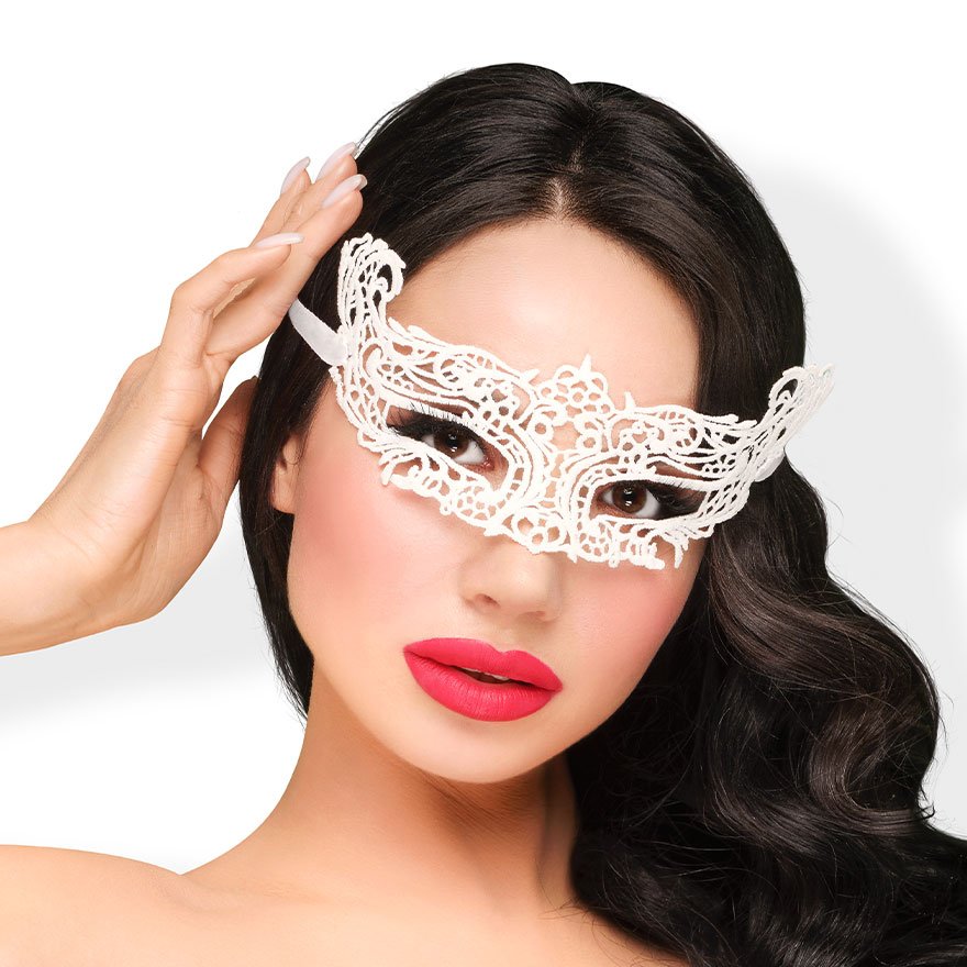Venezianische Maske in weiß BDSM online kaufen