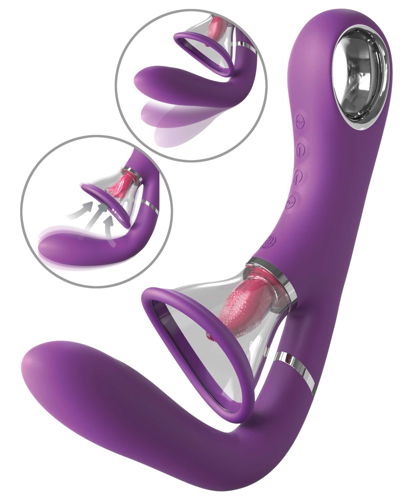 Vibrator „Her Ultimate Pleasure Pro“ mit 2 Klitoris-Saugschalen Vibrator online kaufen