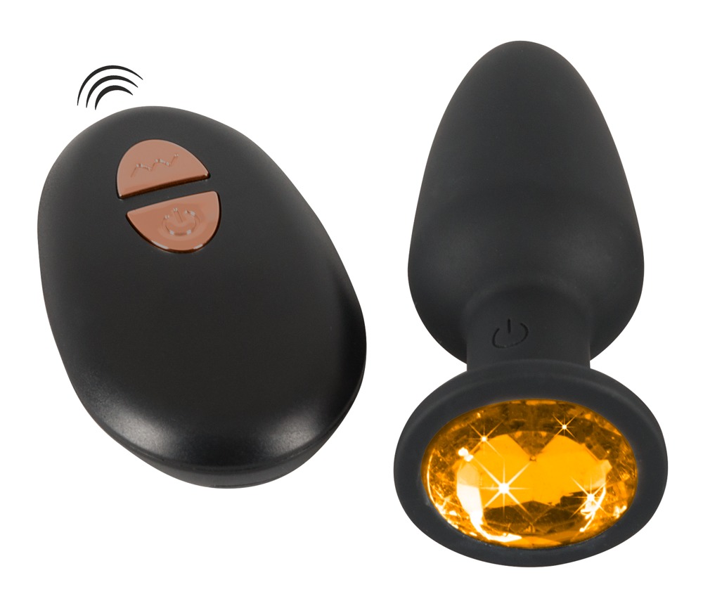 Vibroplug „Butt Plug mit Stein“ mit Fernbedienung, 7,5 cm Sex-Spielzeuge online kaufen Vibroplug „Butt Plug mit Stein“ mit Fernbedienung, 7,5 cm Sex-Spielzeuge online kaufen